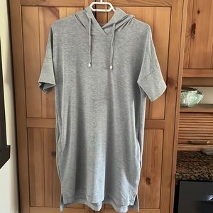 Cable & Gauge jersey knit hooded dress/tunic (M)